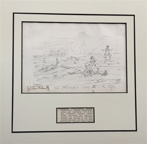 Ernest H  Shepard & George Cruikshank Original Illustrations!