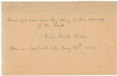 Julia Ward Howe (Battle Hymn of the Republic.’ AQS )
