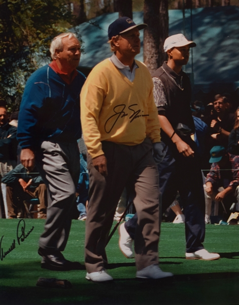Jack Nicholas and Arnold Palmer and Tiger Woods