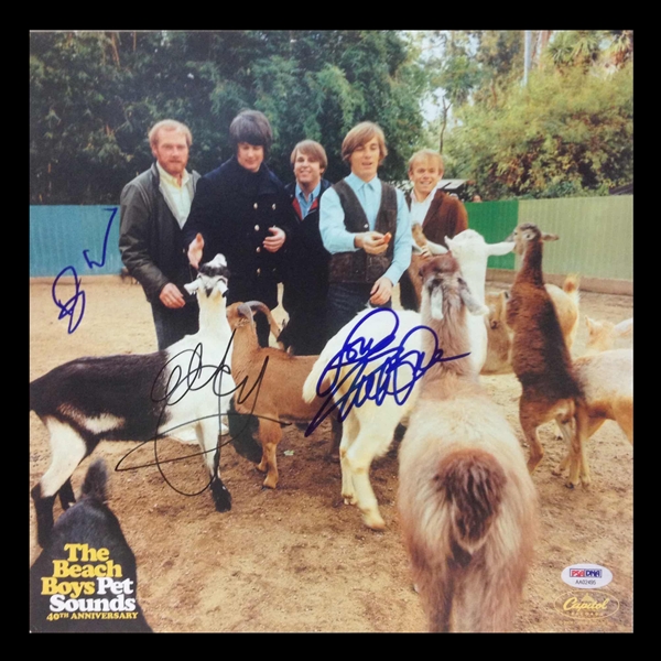 Beach Boys Triple Signed 40th Anniversary PET SOUNDS Album Insert