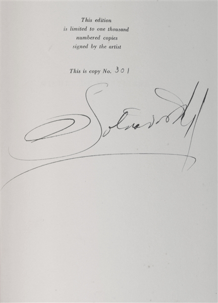 SALVADOR DALI Signed Limited Edition Book