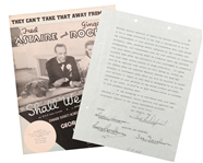 Rare! George & Ira Gershwin signed contract for "Shall We Dance"