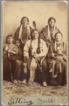 Unique Sitting Bull Signed Photo in ink with his Family!