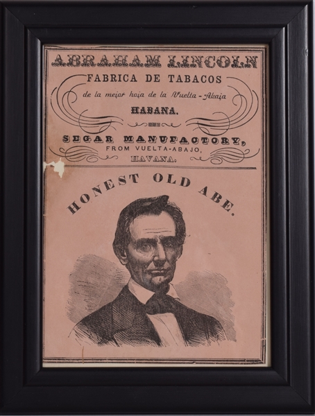 Rare Abraham Lincoln Tobacco label