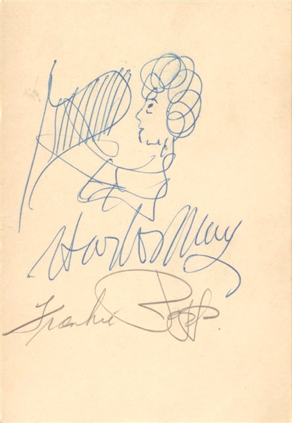 Harpo Marx Original Drawn Sketch