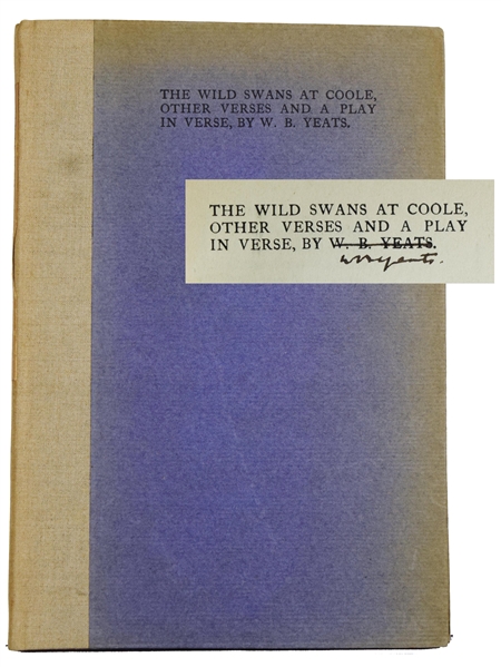 Rare William Butler Yeats Signed The Wild Swans at Coole
