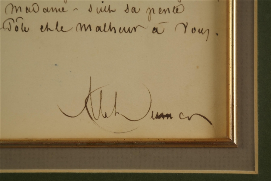 Original Alexandre Dumas Hand Written Poem