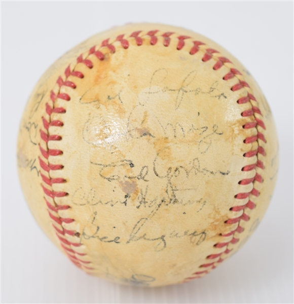 1949 New York Giants Team Signed ball and 1951 Thomson Single Signed