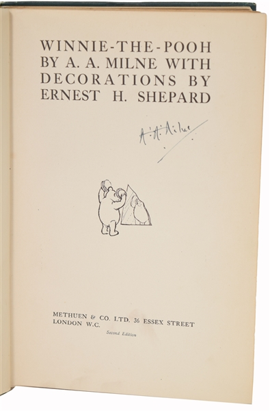A.A. Milne Signed book: Winnie the Pooh