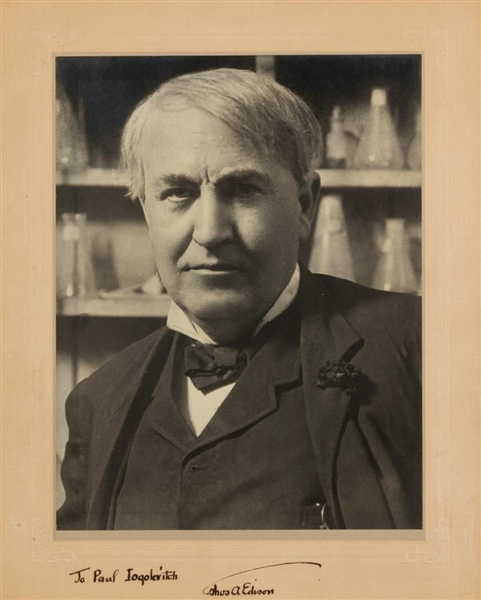Thomas Edison  Stunning Signed Portrait