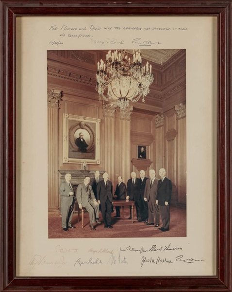 1966 Warren Court Presentation group signed photograph 