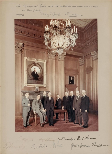 1966 Warren Court Presentation group signed photograph 