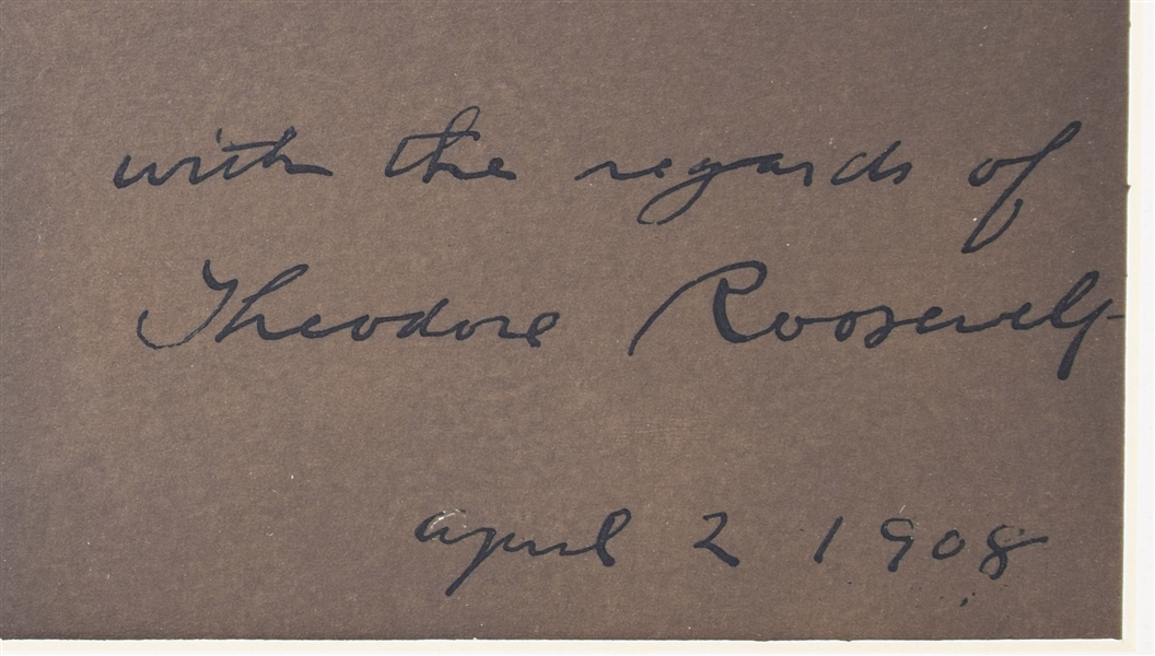 Theodore Roosevelt Signed Rare Oversize SP 12” x 18”