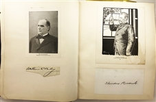 Autograph album with over 250 autographs: Theodore Roosevelt, William McKinley, Mark Twain,John A. Dix and much More! 