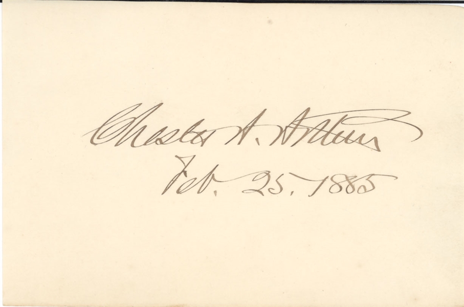 Chester A. Arthur fine large signature