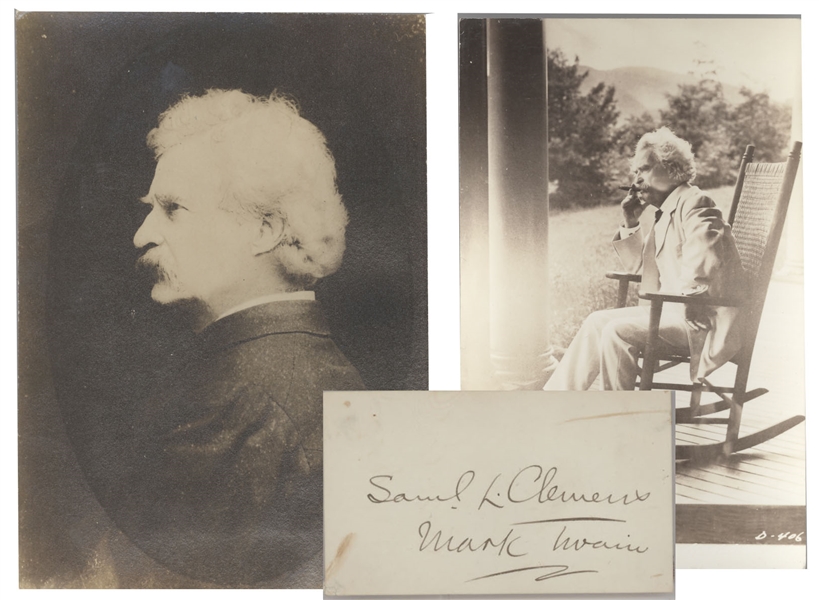 Mark Twain/ Samuel L. Clemens Double signature