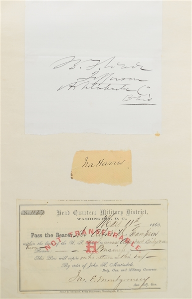 Autograph Album : John Adams, Millard Fillmore, Longfellow, Charles Sumner, William Seward and much more