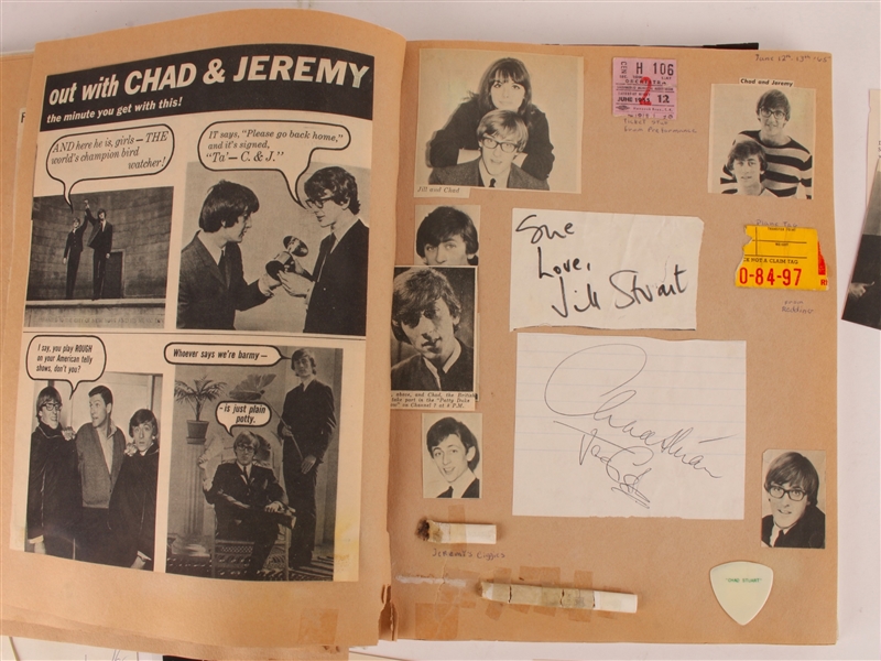 AUTOGRAPH SCRAPBOOK FROM BANDS OF THE 60S