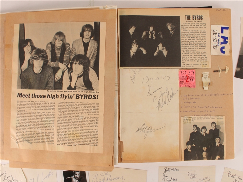 AUTOGRAPH SCRAPBOOK FROM BANDS OF THE 60S