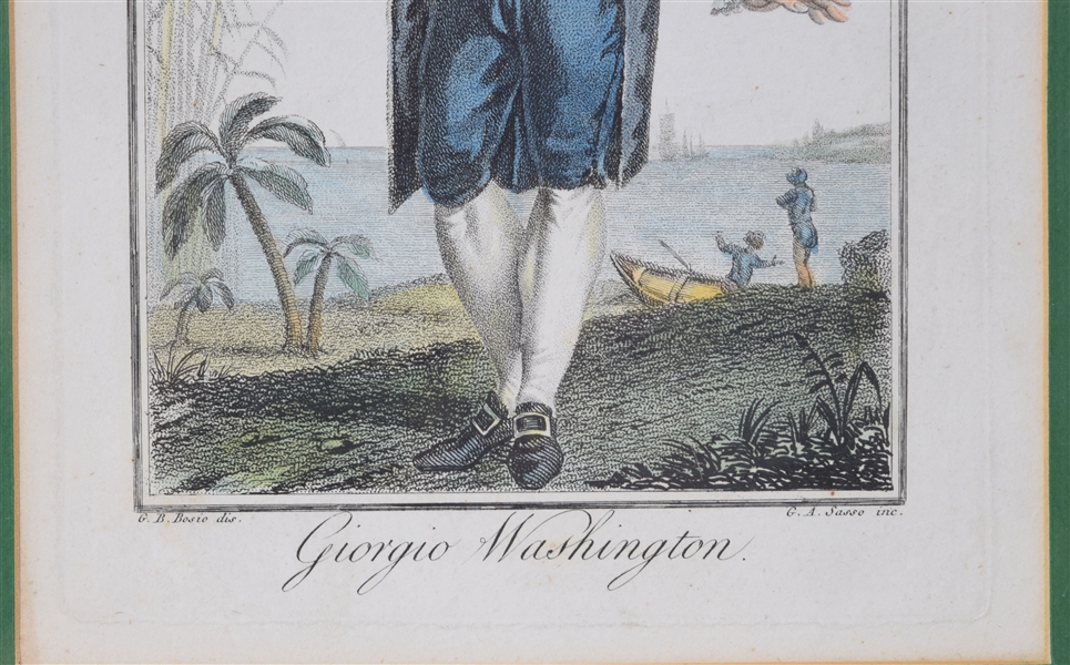 George Washington Color Engraving 