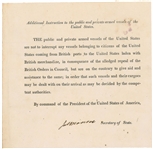 James Monroe Privateer Signed Document