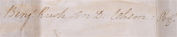Benjamin Rush, Signer Of The Declaration Of Independence: signed University of Pennsylvania Diploma As 