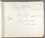 James Buchanan Cabinet Signed Autograph album