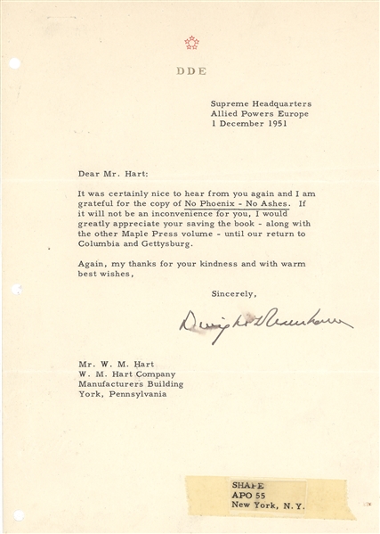 Dwight Eisenhower Letter
