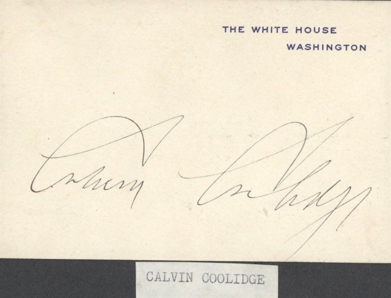 Calvin and Grace Coolidge White House Cards