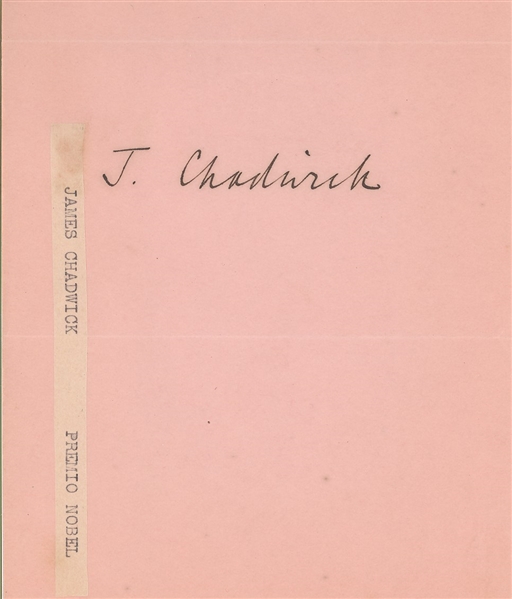 James Chadwick Nobel in Physics