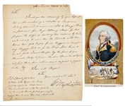 1776 Washington Letter Washingtons Concern for his Troops in Long Island, New York