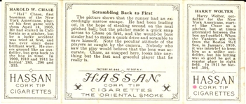 Harold W. Chase & Harry Wolter: Hassan Cork Tip Card