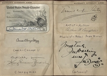 Waterman Autograph Album (Amelia Earhart,Louis Brandeis,AA Milne,Arthur Compton to name a few...