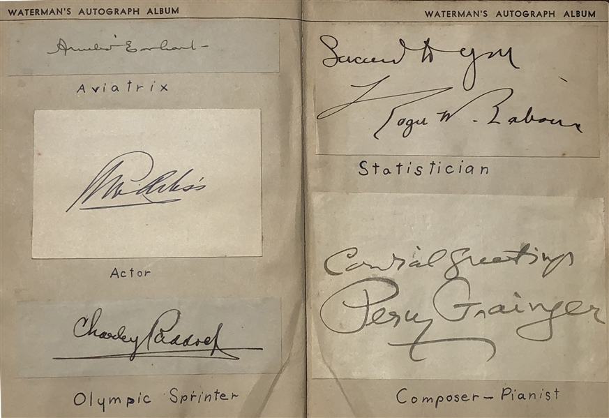 Waterman Autograph Album (Amelia Earhart,Louis Brandeis,AA Milne,Arthur Compton to name a few...