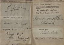 Waterman Autograph Album (Amelia Earhart,Louis Brandeis,AA Milne,Arthur Compton to name a few...