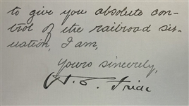 Henry Clay Frick Congratulates William McAdoo on Gaining Absolute Control Of The Railroad Situation