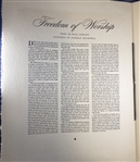 Norman Rockwell Signed The Four Freedoms Presentation booklet