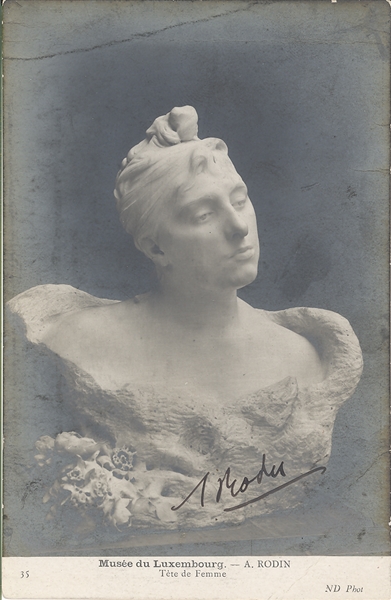 Rodin (Signed  'Tete de Femme' (Woman's Head) )