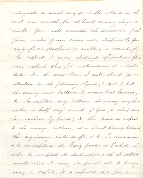 Historically Important Winfield Scott letter