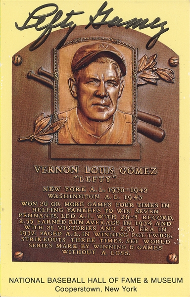 NY Yankees Hall Of fame Greats- Bill Dickey, Earle Combs, Lefty Gomez, Waite Hoyt