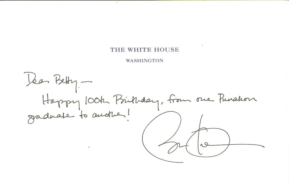Barrack Obama Signed Birthday Note During Presidency