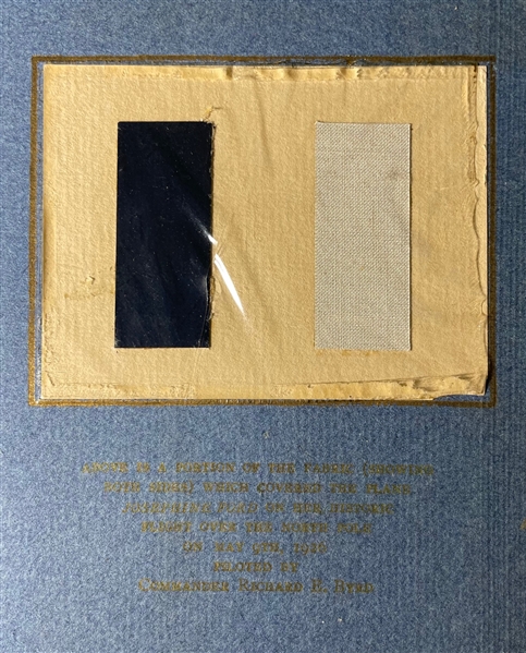 Skyward signed by Admiral Richard E. Byrd (Special copy with Fabric form Plane!)