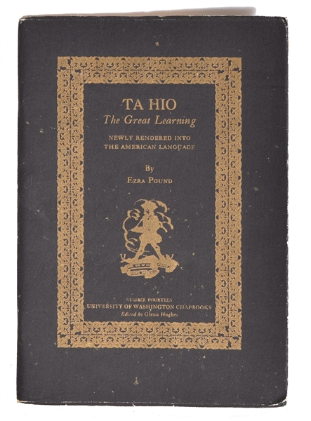 Ezra Pound Signed  Ta Hio 1928