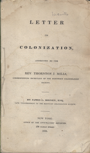 Two Rare Pamphlets on Slavery and on Colonization 