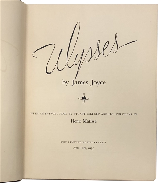 Ulysses Signed by James Joyce and  Henri Matisse Limited Edition