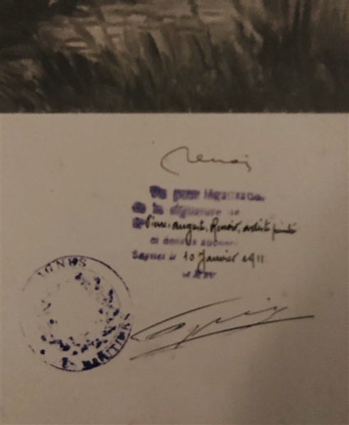 Pierre Renoir Signed art photo
