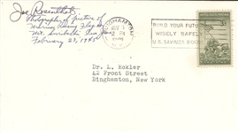 Joe Rosenthal Signed Envelope of Raising Flag stamp