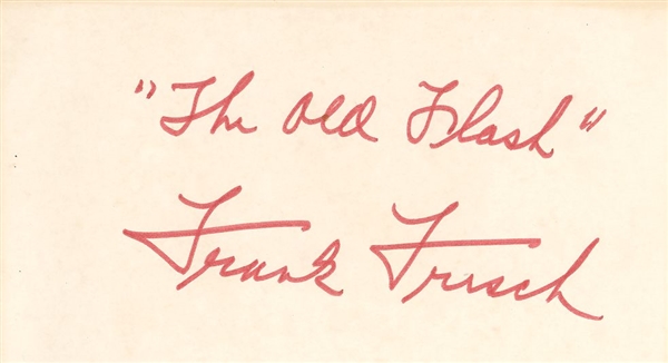 Frank Frisch Autographed Card