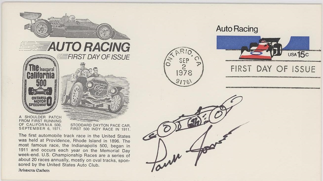 Parnelli Jones Envelope - Auto Racing
