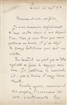 Emile Zola Hand Written letter